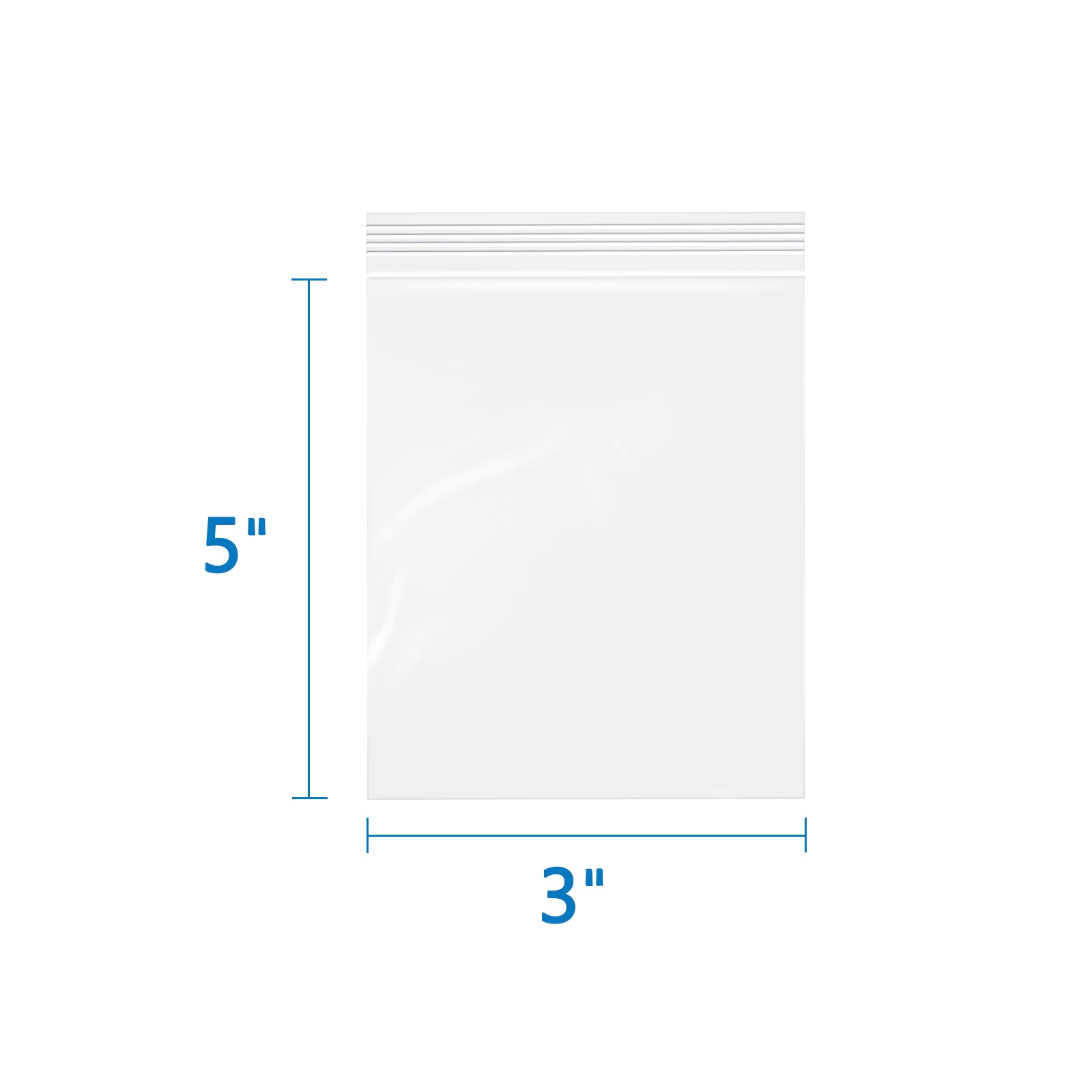 4 Mil Heavy Duty 3" x 5" Reusable Zip Bags – 500-Pack