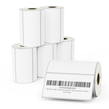 4" x 2" Barcode Shipping Film Removable Labels