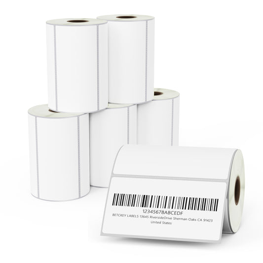 4" x 2" Barcode Shipping Film Removable Labels