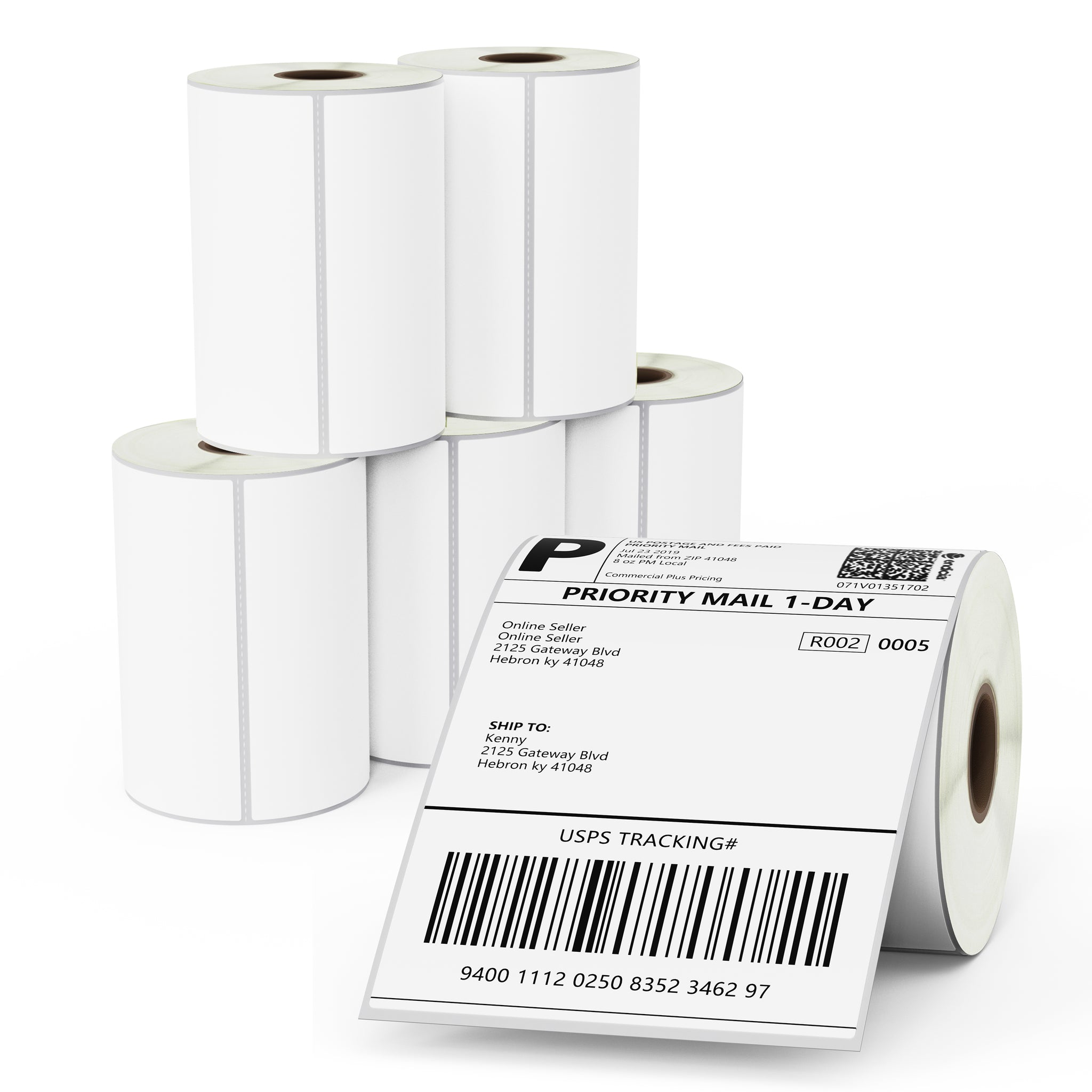 4" x 6" Shipping Film Waterproof Removable Labels