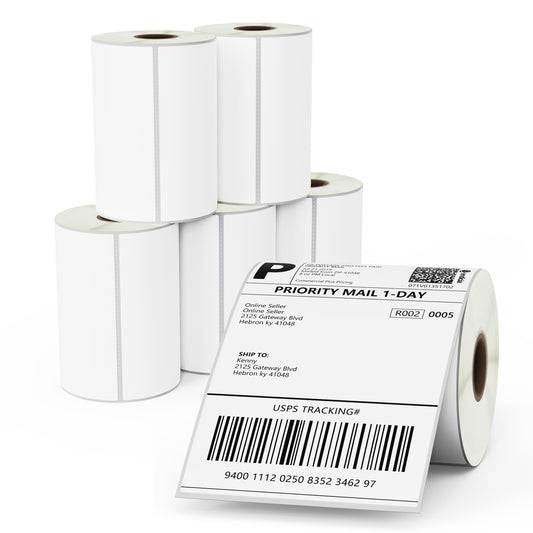 4" x 6" Shipping Film Waterproof Removable Labels