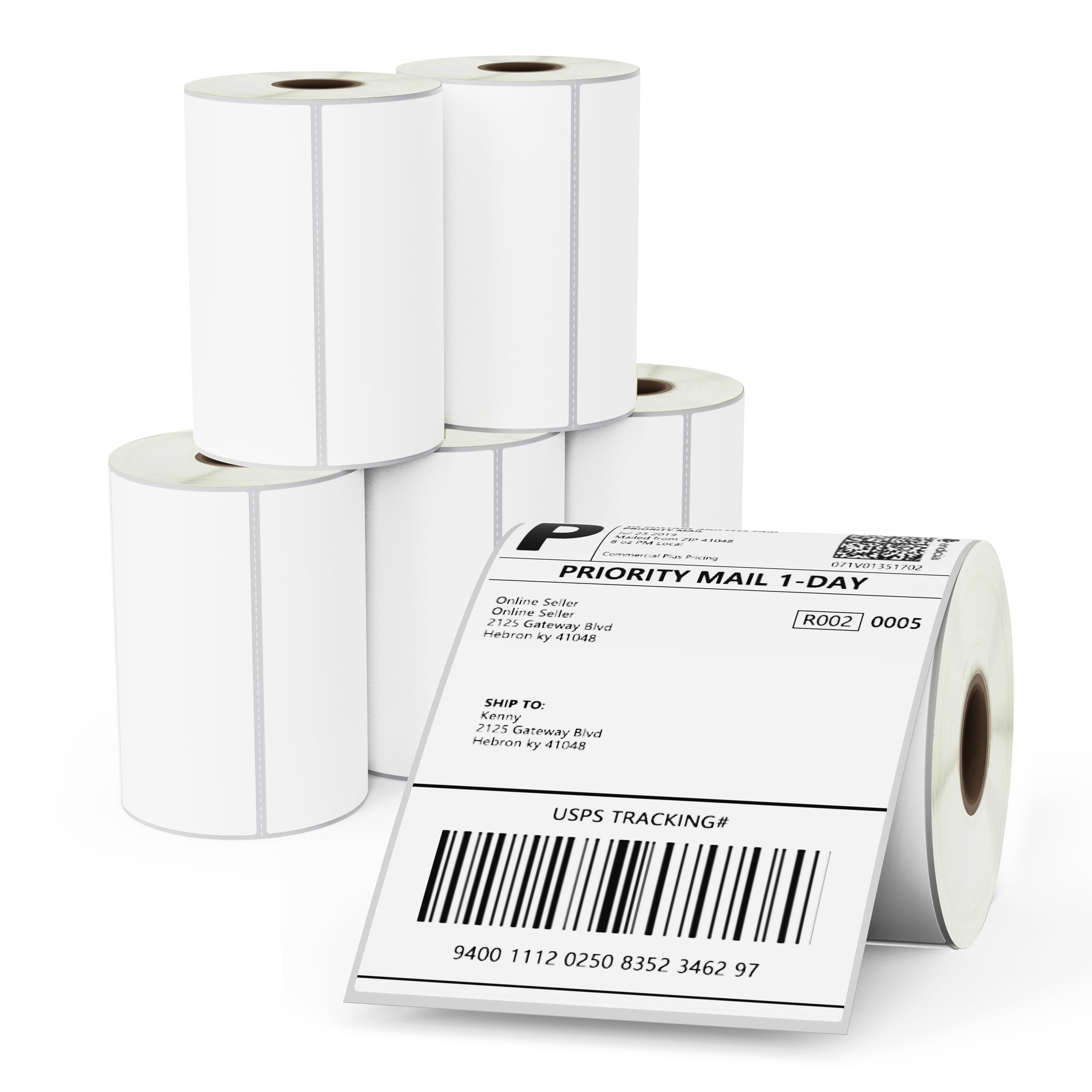 4" x 6.5" Large Shipping Film Removable Labels