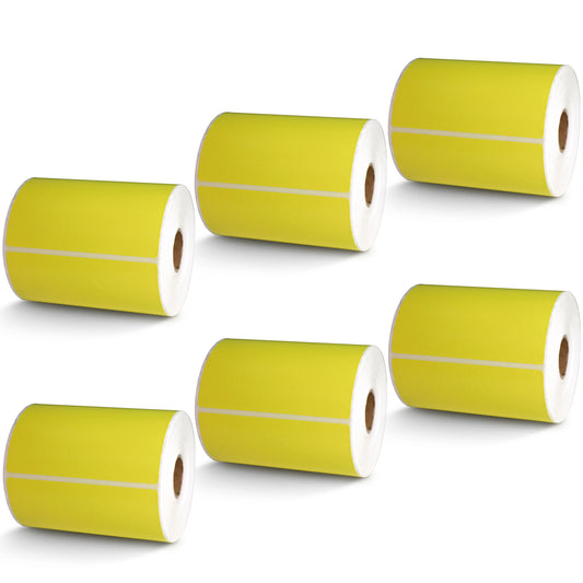 4" x 6" Yellow Direct Thermal Labels