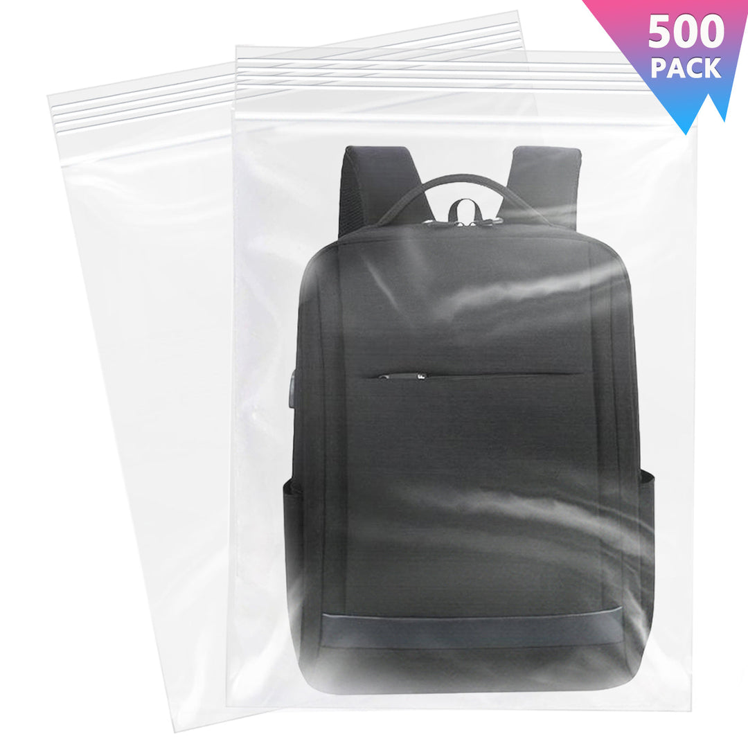 14" x 20" Clear Zip Lock Bags 2 Gallon Storage Bags