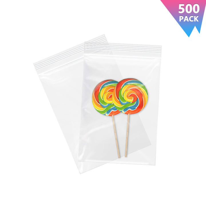 4" x 6" Plastic Clear Zip Poly Candy Bags Bulk