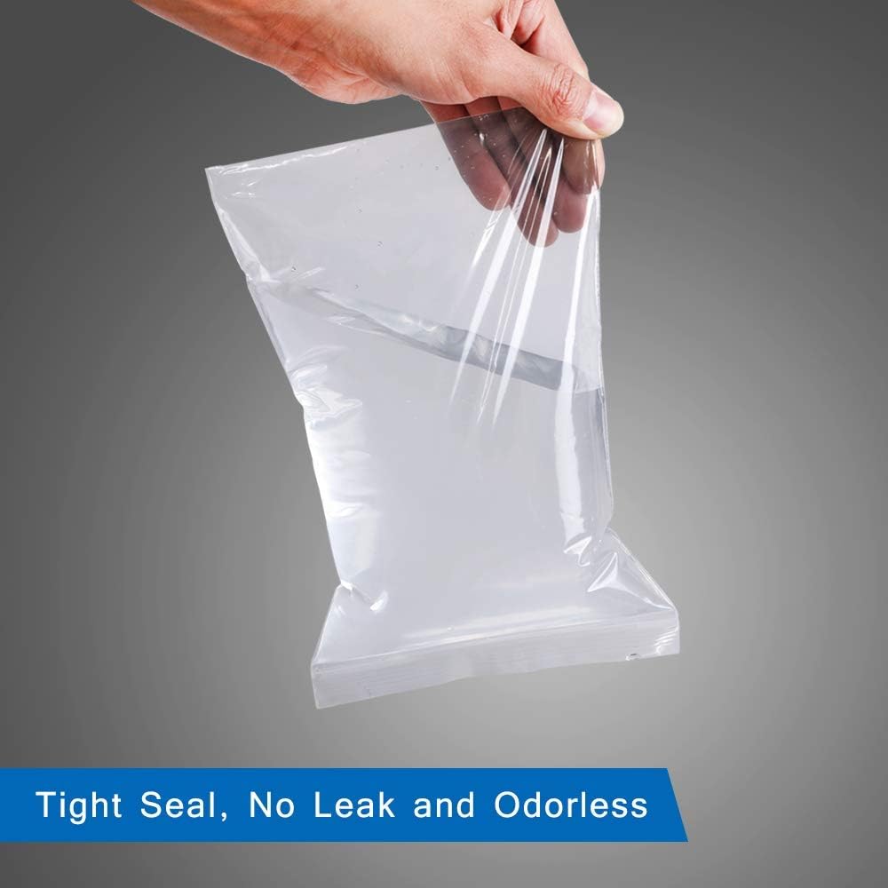 Clear Plastic Large Size Zip Lock Storage Bags Variety Pack