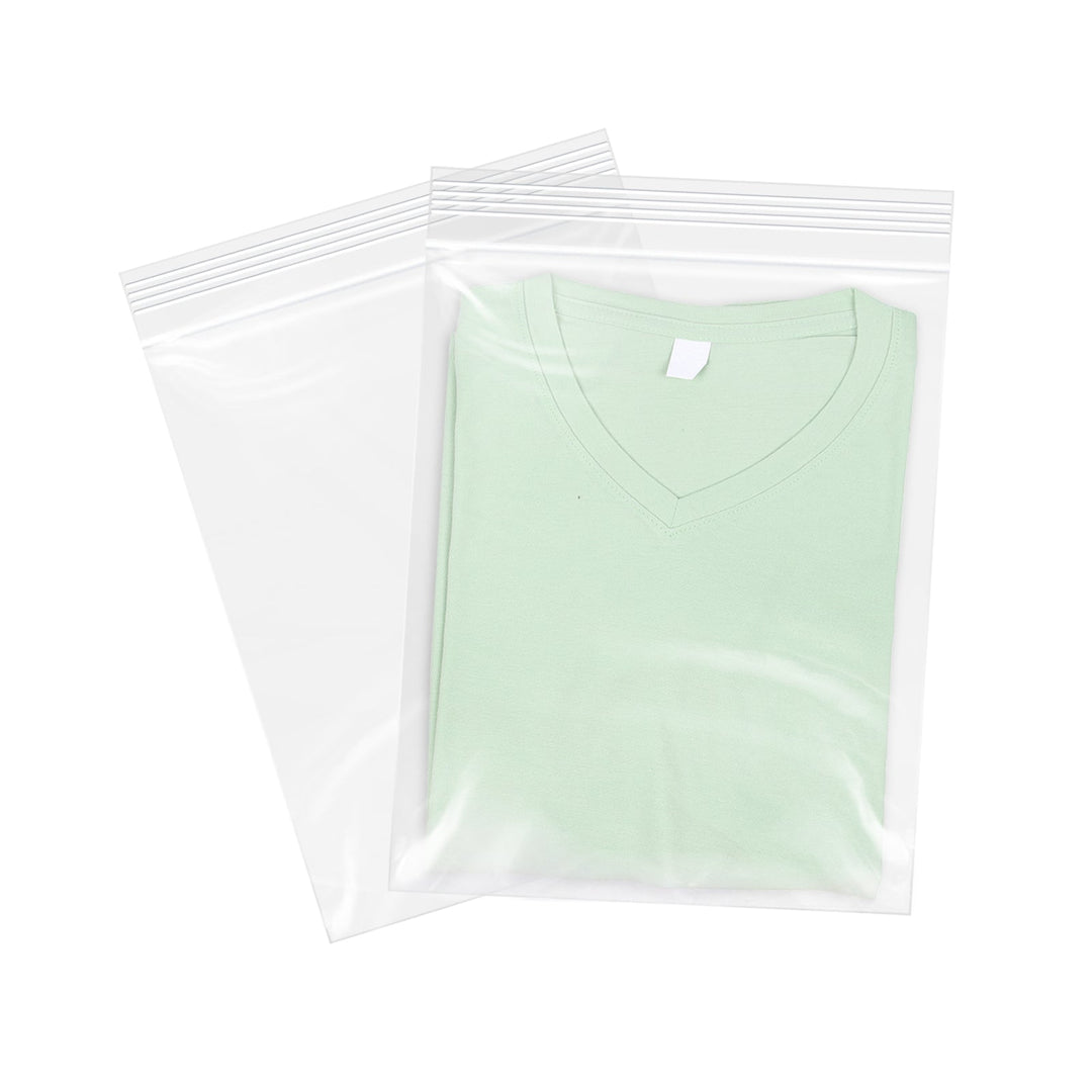 9" x 12" Clear Zip Lock Poly Bags Clothes Storage Bags