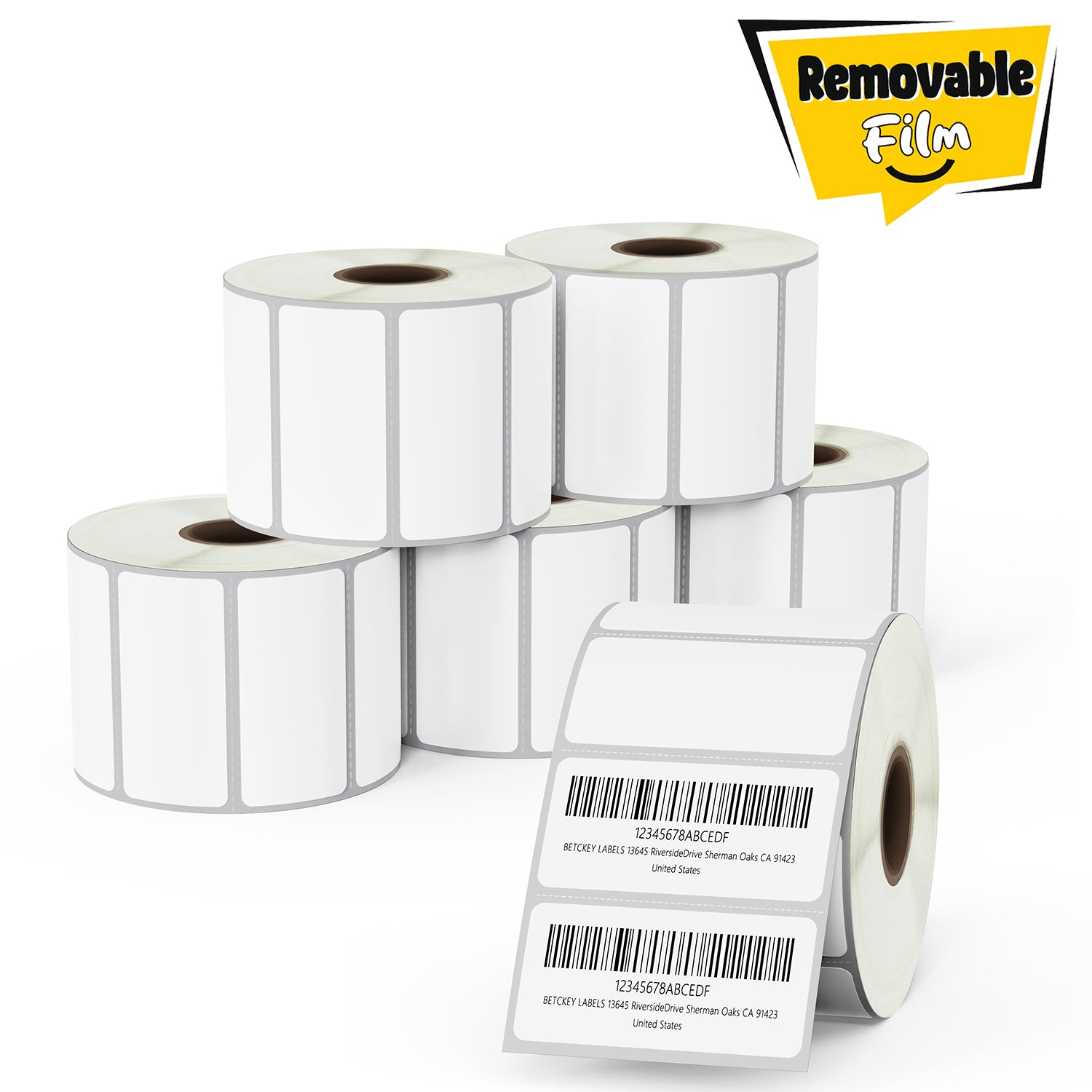 2" x 1" Address Removable Film Labels