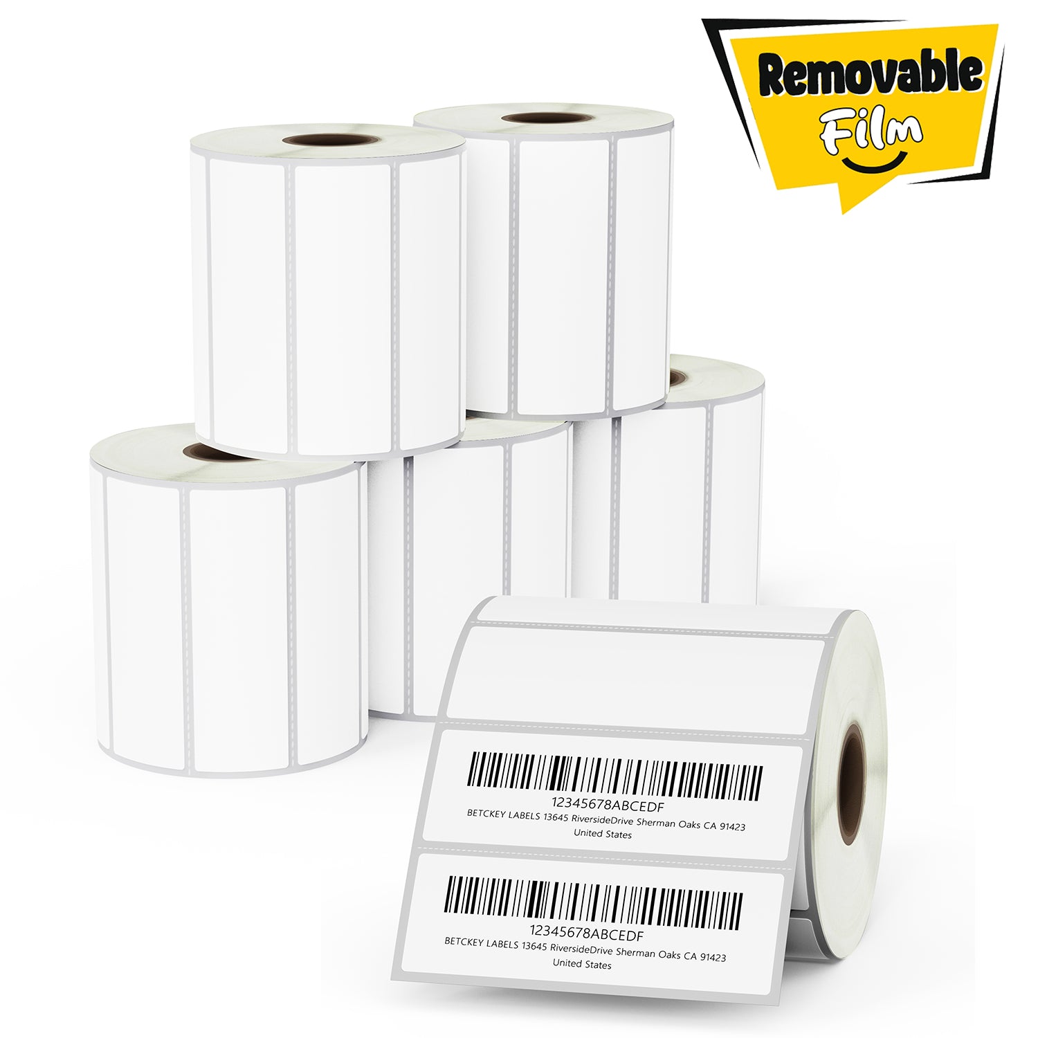 3" x 1" Address Removable Film Waterproof Labels