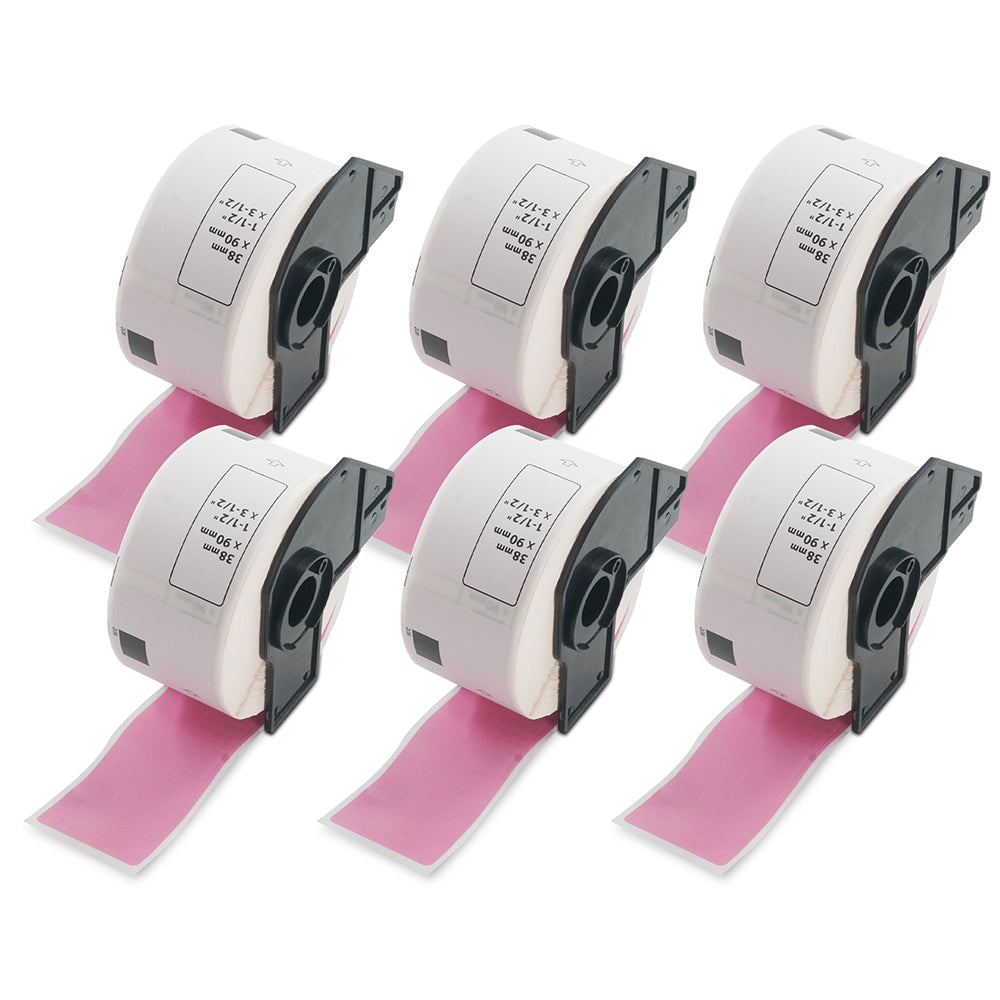 Brother DK-1208 Pink Address Labels
