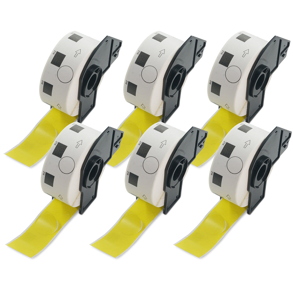 Brother DK-1218 Yellow Round Labels 