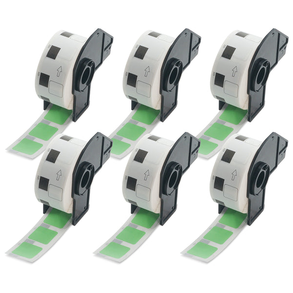 Betckey Brother DK-1221 Square Labels Color Labels 0.9 in x 0.9 in