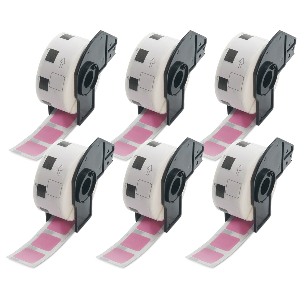 Brother DK-1221 Compatible Color Square Labels 0.9" x 0.9"