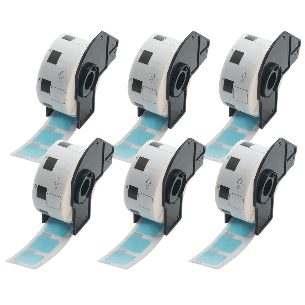 Brother DK-1221 Compatible Color Square Labels 0.9" x 0.9"