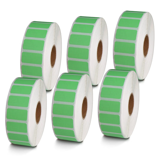 1" x 0.5" Green Direct Thermal Labels