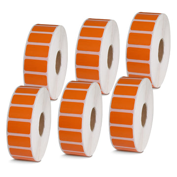 1" x 0.5" Orange Direct Thermal Labels