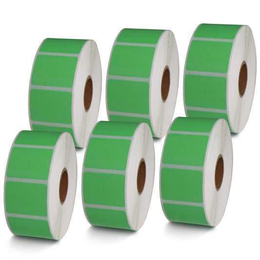1.25" x 1" Green Direct Thermal Labels