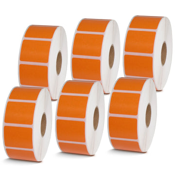 1.25" x 1" Orange Direct Thermal Labels