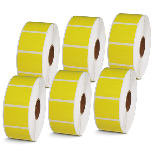 1.25" x 1" Yellow Direct Thermal Labels