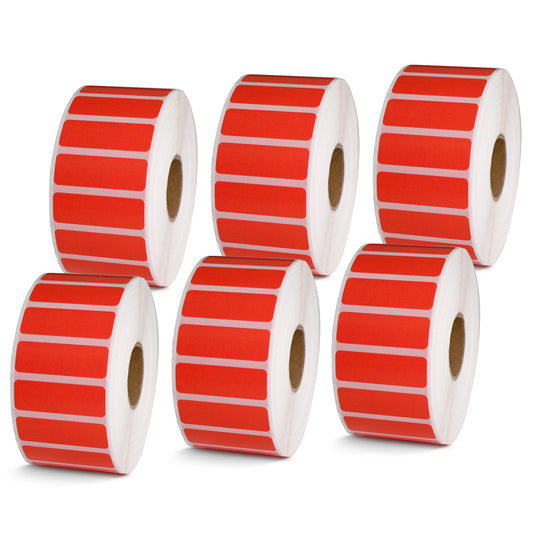 1.5" x 0.5" Red Direct Thermal Labels