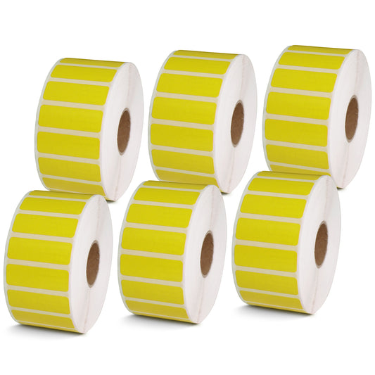 1.5" x 0.5" Yellow Direct Thermal Labels