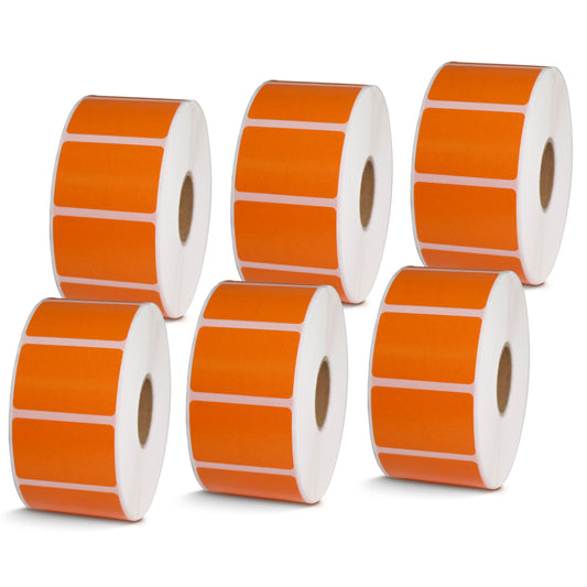 1.5" x 1" Orange Direct Thermal Labels