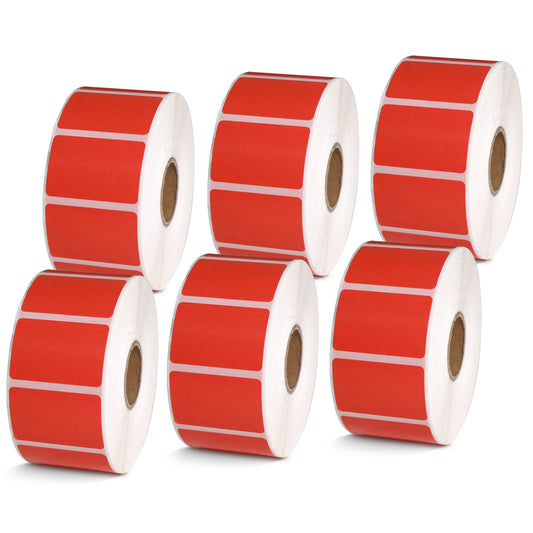1.5" x 1" Red Direct Thermal Labels