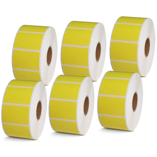 1.5" x 1" Yellow Direct Thermal Labels