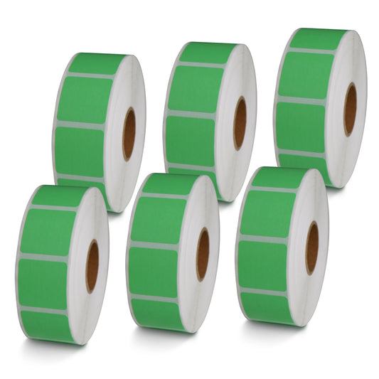 1" x 1" Green Direct Thermal Labels