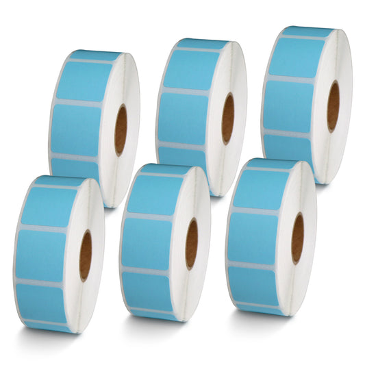 1" x 1" Blue Direct Thermal Labels