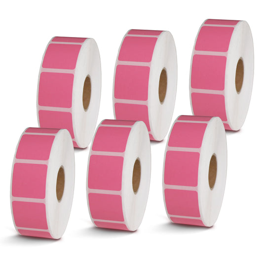 1" x 1" Pink Direct Thermal Labels