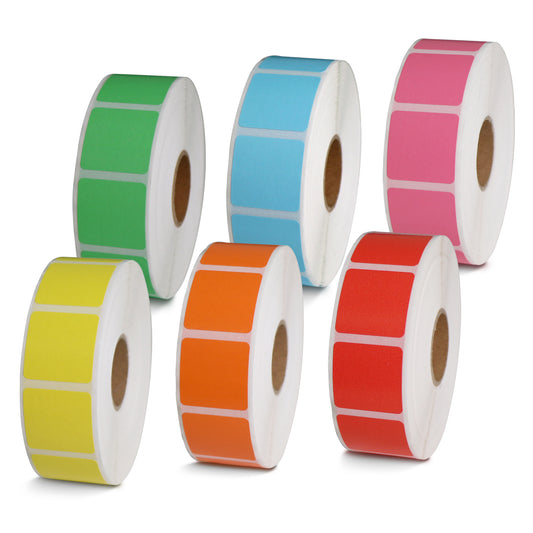 Color Labels Square QR Code Labels 1" x 1"