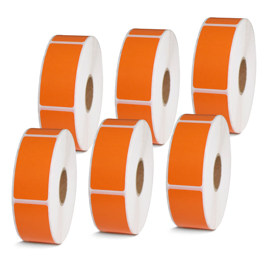 1" x 2" Orange Direct Thermal Labels