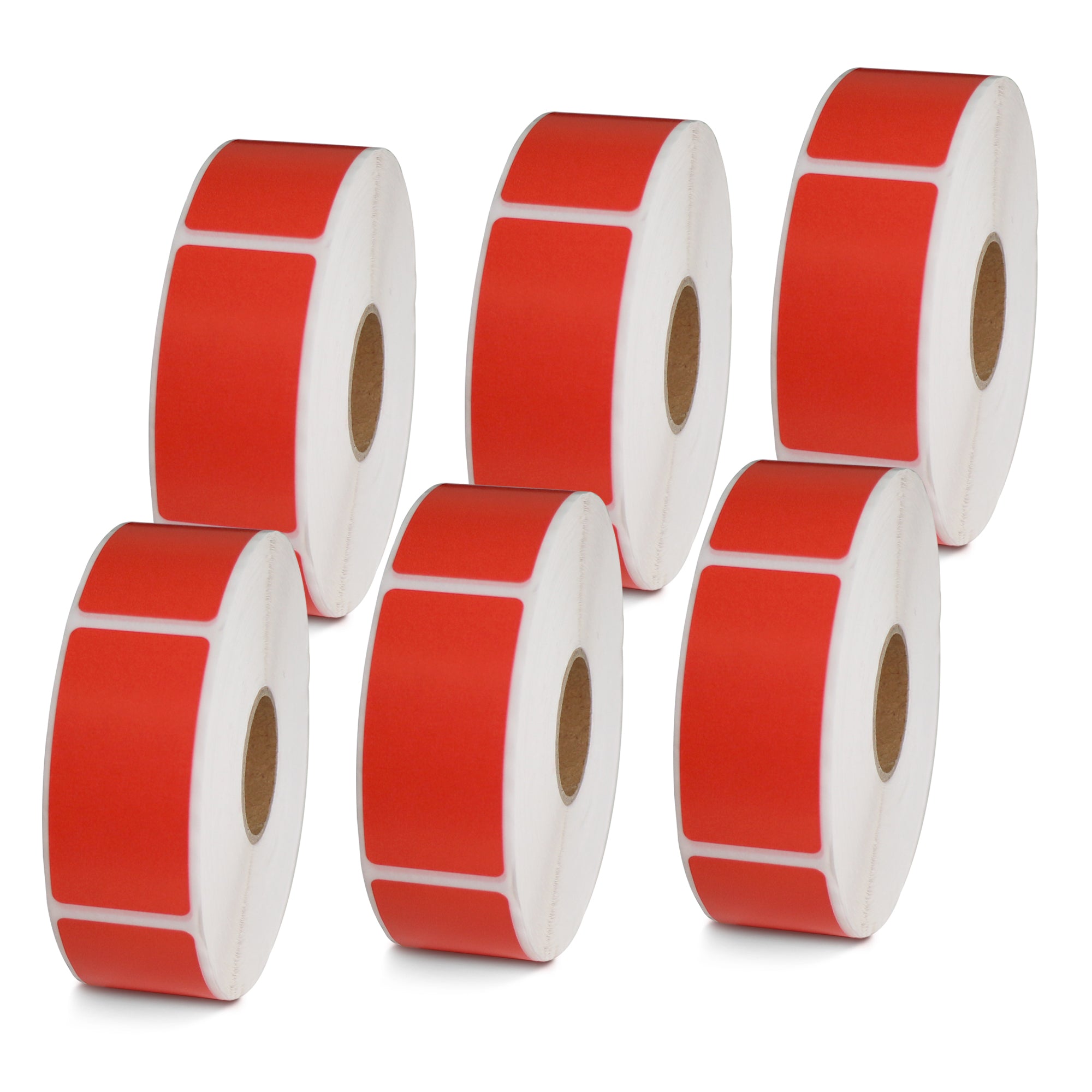 1" x 2" Red Direct Thermal Labels