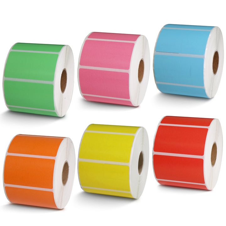 Color Small Barcode Labels 2.25" x 1.25"