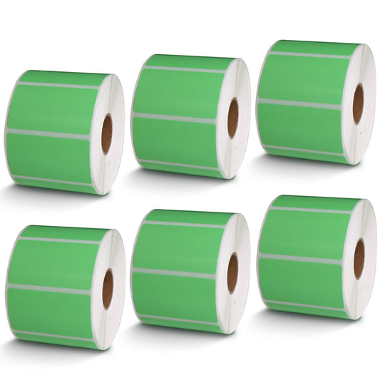 2.25" x 1.25" Green Direct Thermal Labels