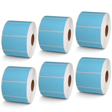 2.25" x 1.25" Blue Direct Thermal Labels