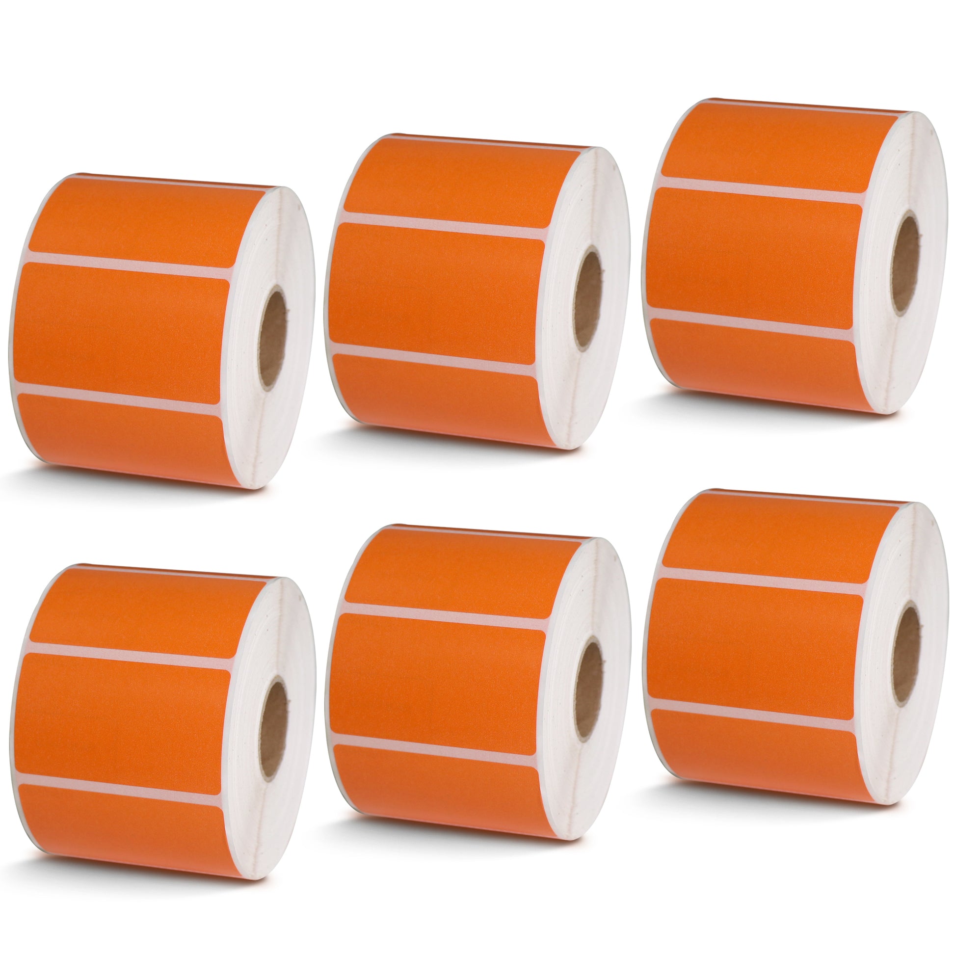 2.25" x 1.25" Orange Direct Thermal Labels