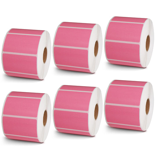 2.25" x 1.25" Pink Direct Thermal Labels