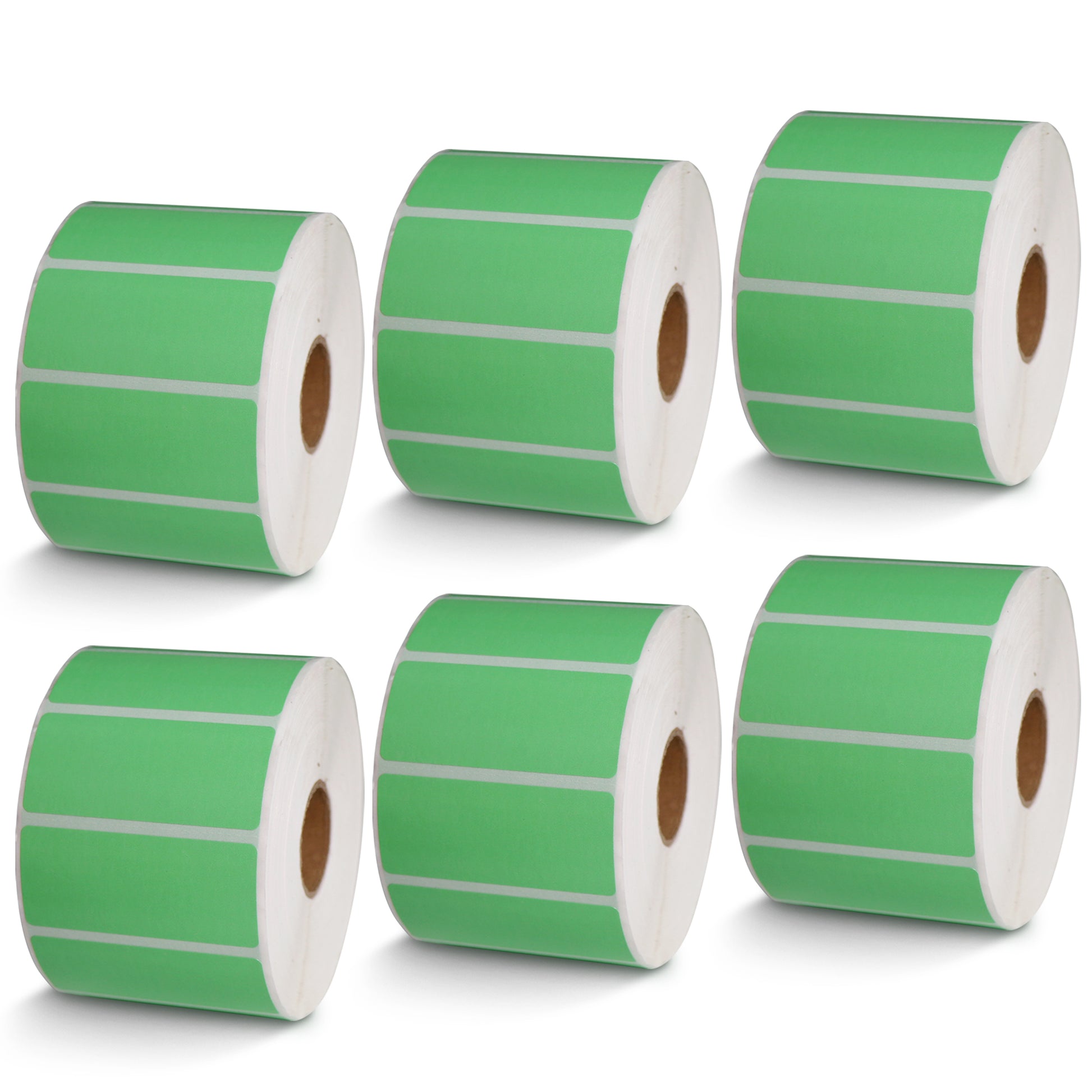 2.25" x 1" Green Direct Thermal Labels