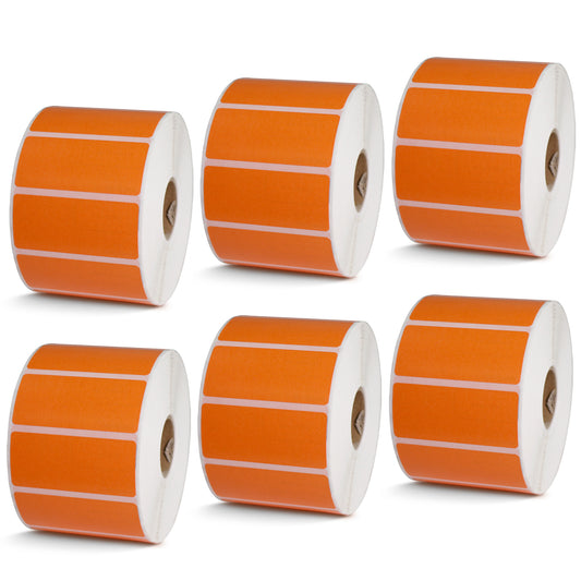 2.25" x 1" Orange Direct Thermal Labels