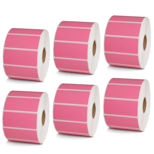 2.25" x 1" Pink Direct Thermal Labels