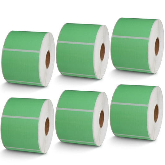 2.25" x 2" Green Direct Thermal Labels