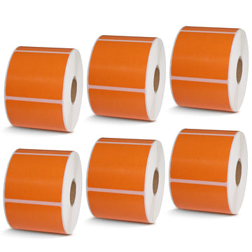 2.25" x 2" Orange Direct Thermal Labels