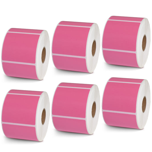 2.25" x 2" Pink Direct Thermal Labels
