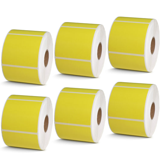 2.25" x 2" Yellow Direct Thermal Labels