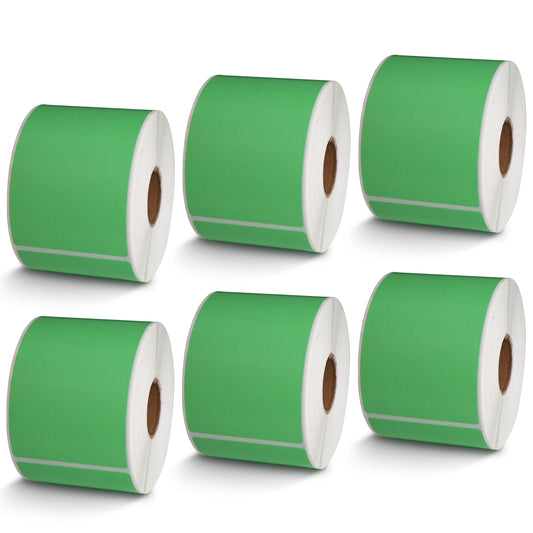 2.25" x 4" Green Direct Thermal Labels