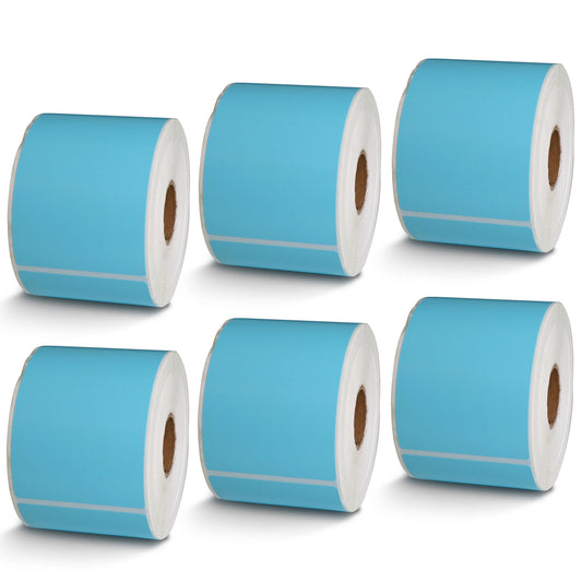 2.25" x 4" Blue Direct Thermal Labels