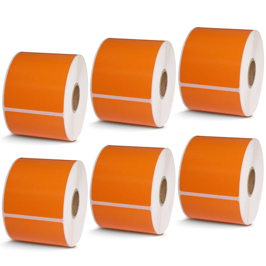 2.25" x 4" Orange Direct Thermal Labels