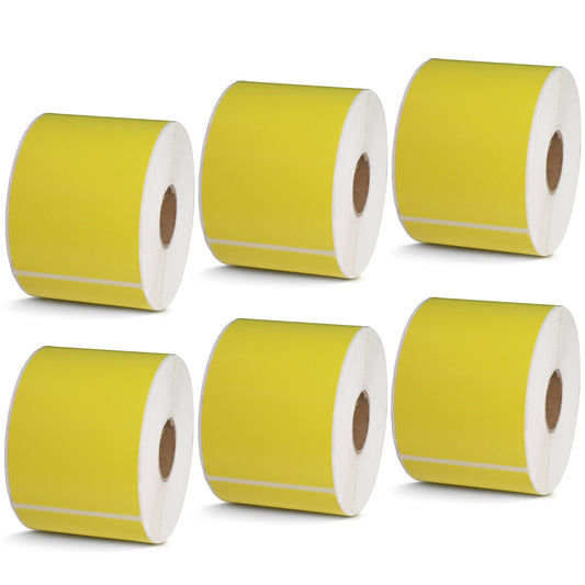 2.25" x 4" Yellow Direct Thermal Labels